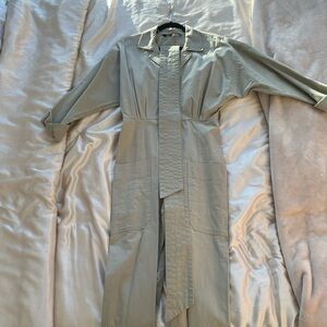 Zara Beige Belted Jumpsuit